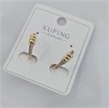 Серьги коллекция "Xuping" покрытие позолота, вставка: фианиты, арт.004.019 004.019