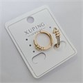Серьги коллекция "Xuping" покрытие позолота, вставка: фианиты, арт.004.019 004.019