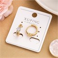 Серьги коллекция "Xuping" покрытие позолота, вставка: фианиты, арт.004.020 004.020