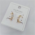 Серьги коллекция "Xuping" покрытие позолота, вставка: фианиты, арт.004.020 004.020