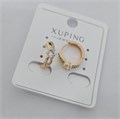 Серьги коллекция "Xuping" покрытие позолота, вставка: фианиты, арт.004.020 004.020