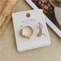 Серьги коллекция "Xuping" покрытие позолота, вставка: фианиты, арт.004.023 004.023