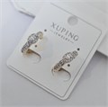 Серьги коллекция "Xuping" покрытие позолота, вставка: фианиты, арт.004.023 004.023