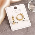 Серьги коллекция "Xuping" покрытие позолота, вставка: фианиты, арт.004.014 004.014