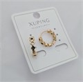 Серьги коллекция "Xuping" покрытие позолота, вставка: фианиты, арт.004.014 004.014