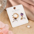 Серьги коллекция "Xuping" покрытие позолота, вставка: фианит, цвет: фиолетовый, арт.004.007 004.007