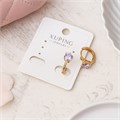Серьги коллекция "Xuping" покрытие позолота, вставка: фианит, цвет: нежно-сиреневый, арт.004.011 004.011