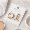 Серьги коллекция "Xuping" покрытие позолота, вставка: фианиты, арт.004.004 004.004