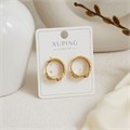Серьги коллекция "Xuping" покрытие позолота, вставка: фианиты, арт.004.004 004.004
