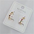 Серьги коллекция "Xuping" покрытие позолота, вставка: фианиты, арт.004.005 004.005