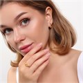 Комплект Каталог >> Бижутерия >> Ювелирная бижутерия коллекция  "Дубай" серьги и кольцо 18 р, покрытие: позолота, вставка: фианиты, цвет: желтый и прозрчный, арт.215.464-18 215.464-18