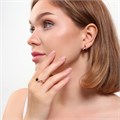 Комплект Каталог >> Бижутерия >> Ювелирная бижутерия коллекция  "Дубай" серьги и кольцо 18 р, покрытие: позолота, вставка: фианиты, цвет: черный и прозрачный, арт.215.465-18 215.465-18