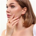 Комплект Каталог >> Бижутерия >> Ювелирная бижутерия коллекция  "Дубай" серьги и кольцо 19 р, покрытие: позолота, вставка: фианиты, цвет: бежевый, арт.215.448-19 215.448-19
