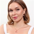 Комплект Каталог >> Бижутерия >> Ювелирная бижутерия коллекция  "Дубай" серьги и кулон, покрытие: позолота, вставка: фианиты, цвет: розовый, арт.215.439 215.439