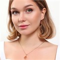 Комплект Каталог >> Бижутерия >> Ювелирная бижутерия коллекция  "Дубай" серьги и кулон, покрытие: позолота, вставка: фианиты, цвет: бежевый, арт.215.433 215.433