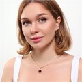 Комплект Каталог >> Бижутерия >> Ювелирная бижутерия коллекция  "Дубай" серьги и кулон, покрытие: позолота, вставка: фианиты, цвет: фиолетовый, арт.215.435 215.435