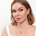 Комплект Каталог >> Бижутерия >> Ювелирная бижутерия коллекция  "Дубай" серьги и кулон, покрытие: позолота, вставка: фианиты, цвет: фиолетовый, арт.215.427 215.427
