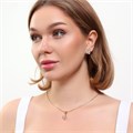 Комплект Каталог >> Бижутерия >> Ювелирная бижутерия коллекция  "Дубай" серьги и кулон, покрытие: позолота, вставка: фианиты, цвет: прозрачный, арт.215.428 215.428