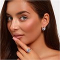 Комплект Каталог >> Бижутерия >> Ювелирная бижутерия коллекция  "Дубай" серьги и кольцо 18 р, покрытие: позолота, вставка: фианиты, цвет: прозрачный, арт.313.122-18 313.122-18