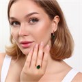 Комплект Каталог >> Бижутерия >> Ювелирная бижутерия коллекция  "Дубай" серьги и кольцо 17 р, покрытие: позолота, вставка: фианит, цвет: изумрудный, арт.313.088-17 313.088-17