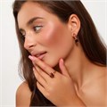 Комплект ювелирная бижутерия коллекция  "Дубай" серьги и кольцо 20 р, покрытие: позолота, вставка: фианиты, цвет: красный, арт.217.309-20 217.309-20