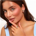 Комплект Каталог >> Бижутерия >> Ювелирная бижутерия коллекция  "Дубай" серьги и кольцо 17 р, покрытие: позолота, вставка: фианиты, цвет: зеленый и прозрачный, арт.217.303-17 217.303-17