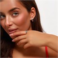 Комплект ювелирная бижутерия коллекция  "Дубай" серьги и кольцо 17 р, покрытие: позолота, вставка: фианиты, цвет: голубой и прозрачный, арт.217.294-17 217.294-17