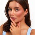 Комплект ювелирная бижутерия коллекция  "Дубай" серьги и кольцо 20 р, покрытие: позолота, вставка: фианиты, цвет: красный, арт.217.286-20 217.286-20