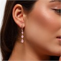 Серьги длинные подвески Каталог >> Бижутерия >> Ювелирная бижутерия коллекция "Дубай", покрытие позолота, вставка: фианиты, цвет: розовый матовый, арт.215.315 215.315