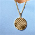 Крупный кулон на цепочке Каталог >> Бижутерия >> Ювелирная бижутерия Итальянское золото (покрытие желтое 14к), вставка: фианиты, цвет: прозрачный, арт.217.277 217.277