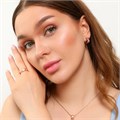 Комплект ювелирной бижутерии коллекция "Дубай" серьги, кулон и кольцо 19 р, покрытие позолота, вставка: фианиты, цвет: прозрачный, арт.314.560-19 314.560-19