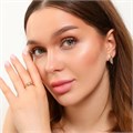 Комплект Каталог >> Бижутерия >> Ювелирная бижутерия коллекция  "Дубай" серьги и кольцо 17 р, покрытие: позолота, вставка: фианиты, цвет: прозрачный, арт.314.558-17 314.558-17