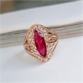 Кольцо 21 р с крупным камнем Каталог >> Бижутерия >> Ювелирная бижутерия коллекция  "Дубай" покрытие: позолота, вставка: фианит, цвет: малиновый, арт.314.521-21 314.521-21