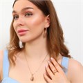 Комплект Каталог >> Бижутерия >> Ювелирная бижутерия крупный коллекция "Дубай" серьги, кулон на цепочке и кольцо 19 р, покрытие: позолота, арт.213.813-19 213.813-19