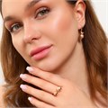 Комплект Каталог >> Бижутерия >> Ювелирная бижутерия дорожка коллекция "Дубай" серьги и кольцо безразмерное, покрытие: позолота, арт.213.807 213.807