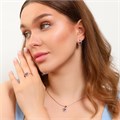 Комплект в форме сердца Каталог >> Бижутерия >> Ювелирная бижутерия коллекция  "Дубай" серьги, кулон и кольцо 20 р, покрытие: позолота, вставка: фианиты, цвет: прозрачный и фиолетовый, арт.213.773-20 213.773-20