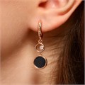 Серьги длинные с подвеской Каталог >> Бижутерия >> Ювелирная бижутерия Дубайское золото, с покрытием позолотой, вставка: фианит и черный ювелирный пластик, арт.213.747 213.747