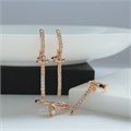 Комплект ювелирной бижутерии коллекция "Дубай" в форме гвоздя серьги, кулон и кольцо 17 р, покрытие позолота, вставка: фианиты, цвет: прозрачный, арт.314.409-17 314.409-17