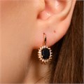 Серьги круглые Каталог >> Бижутерия >> Ювелирная бижутерия коллекция "Дубай" покрытие: позолота, вставка: фианиты, цвет: черный, арт.314.385 314.385