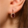 Серьги круглые Каталог >> Бижутерия >> Ювелирная бижутерия коллекция "Дубай" покрытие: позолота, вставка: фианиты, цвет: красный, арт.314.387 314.387