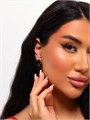 Серьги с крупным камнем Каталог >> Бижутерия >> Ювелирная бижутерия коллекция "Дубай" покрытие: позолота, вставка: фианиты, цвет: черный, арт.314.376 314.376