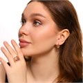 Комплект украшений Каталог >> Бижутерия >> Ювелирная бижутерия Дубайское золото серьги и кольцо 20 р, покрытие позолота, вставка: фианиты, цвет: прозрачный, арт.314.339-20 314.339-20