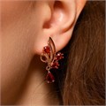 Серьги цветы Каталог >> Бижутерия >> Ювелирная бижутерия коллекция "Дубай" позолота, вставка: фианиты, цвет: красный, арт.314.333 314.333