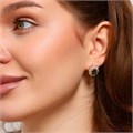 Серьги цветы Каталог >> Бижутерия >> Ювелирная бижутерия коллекция "Дубай", покрытие позолота, вставка: фианиты: цвет: прозрачный и зеленый, арт.213.643 213.643