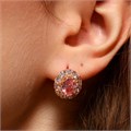 Серьги цветы Каталог >> Бижутерия >> Ювелирная бижутерия коллекция "Дубай", покрытие позолота, вставка: фианиты: цвет: прозрачный и розовый, арт.213.644 213.644