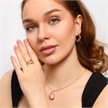 Комплект ювелирной бижутерии Дубайское золото, серьги, кулон и кольцо 18 р, покрытие: позолота, арт.213.631-18 213.631-18