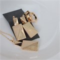 Комплект ювелирной бижутерии Итальянское золото (покрытие желтое 14к), серьги, кулон на цепочке и кольцо 18 р, арт.213.423-18 213.423-18
