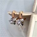 Серьги цветы Каталог >> Бижутерия >> Ювелирная бижутерия коллекция "Дубай", покрытие позолота, вставка: фианиты, цвет: прозрачный, арт.213.621 213.621