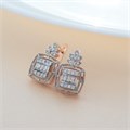 Серьги цветы Каталог >> Бижутерия >> Ювелирная бижутерия коллекция "Дубай", покрытие позолота, вставка: фианиты, цвет: прозрачный, арт.213.603 213.603