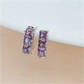 Серьги дорожка Каталог >> Бижутерия >> Ювелирная бижутерия, покрытие посеребрение, вставка: фианиты, цвет: фиолетовый, арт.213.606 213.606